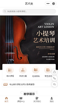 藝術(shù)類小提琴培訓(xùn)小程序模板